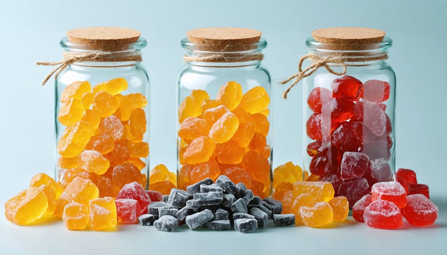 Various freeze-dried candy options in sustainable packaging